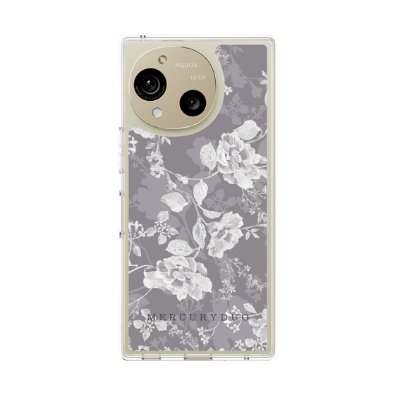 Slim Protection Case［ MERCURYDUO - NuanceFlower -Grey ］