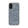 Slim Protection Case［ LAGUNAMOON - FlowerPattern - Dark blue ］