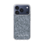 Slim Protection Case［ LAGUNAMOON - FlowerPattern - Dark blue ］