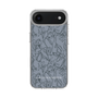 Slim Protection Case［ LAGUNAMOON - FlowerPattern - Dark blue ］