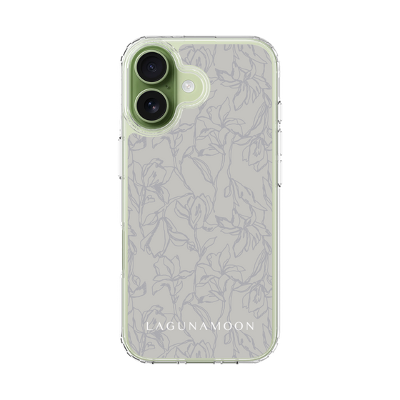 Slim Protection Case［ LAGUNAMOON - FlowerPattern - Grey ］