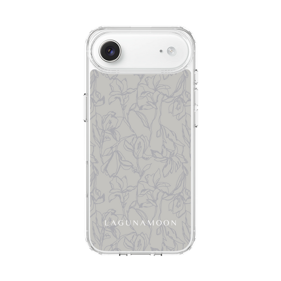 Slim Protection Case［ LAGUNAMOON - FlowerPattern - Grey ］