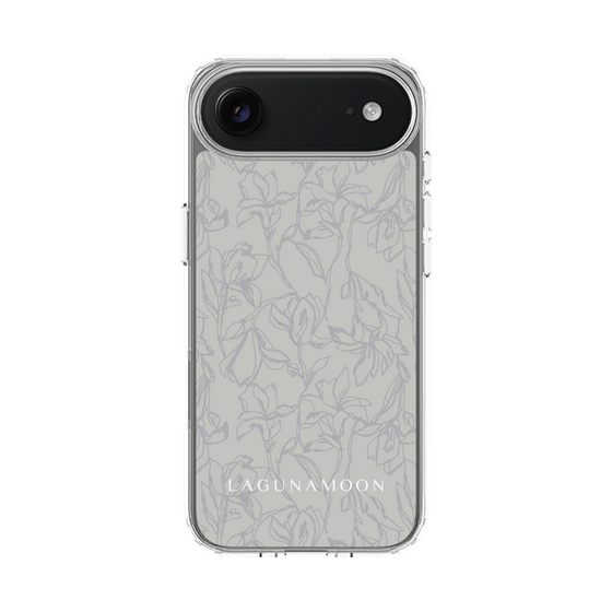 Slim Protection Case［ LAGUNAMOON - FlowerPattern - Grey ］