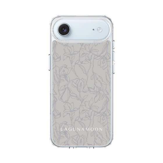 Slim Protection Case［ LAGUNAMOON - FlowerPattern - Grey ］