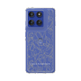 Slim Protection Case［ LAGUNAMOON - FlowerPattern - Clear×Grey ］