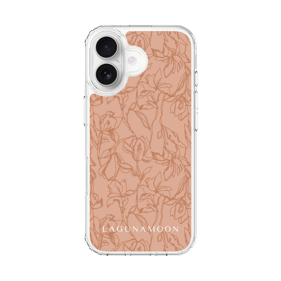 Slim Protection Case［ LAGUNAMOON - FlowerPattern - Orange ］