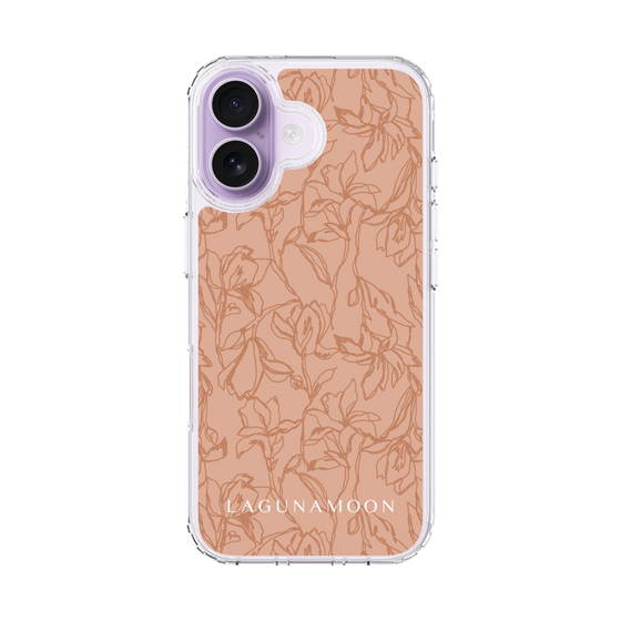 Slim Protection Case［ LAGUNAMOON - FlowerPattern - Orange ］