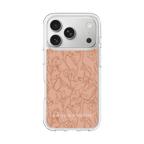 Slim Protection Case［ LAGUNAMOON - FlowerPattern - Orange ］
