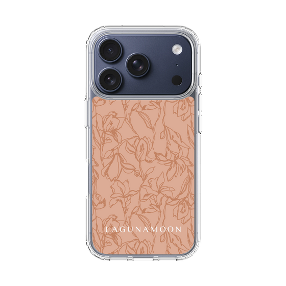 Slim Protection Case［ LAGUNAMOON - FlowerPattern - Orange ］