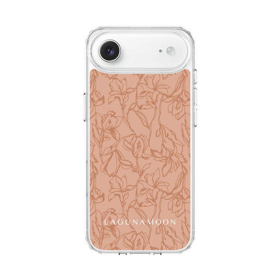 Slim Protection Case［ LAGUNAMOON - FlowerPattern - Orange ］
