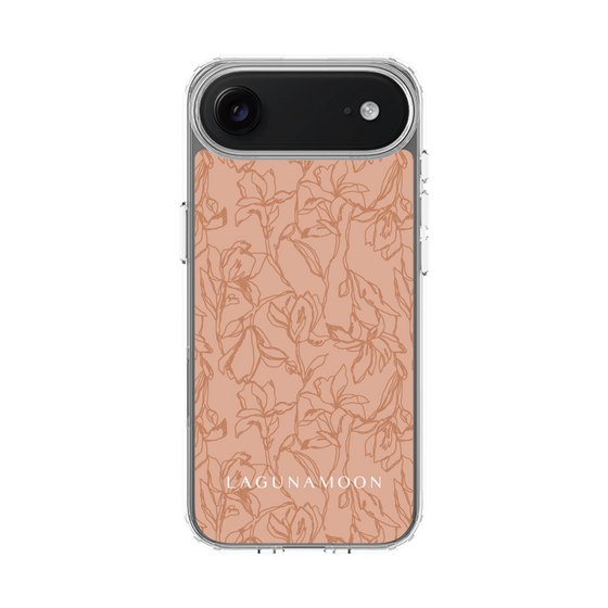 Slim Protection Case［ LAGUNAMOON - FlowerPattern - Orange ］
