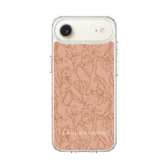 Slim Protection Case［ LAGUNAMOON - FlowerPattern - Orange ］