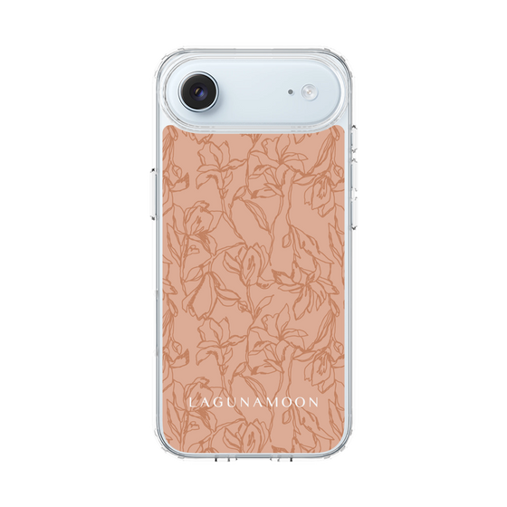 Slim Protection Case［ LAGUNAMOON - FlowerPattern - Orange ］