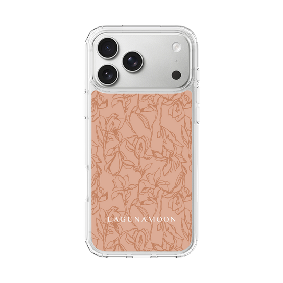 Slim Protection Case［ LAGUNAMOON - FlowerPattern - Orange ］