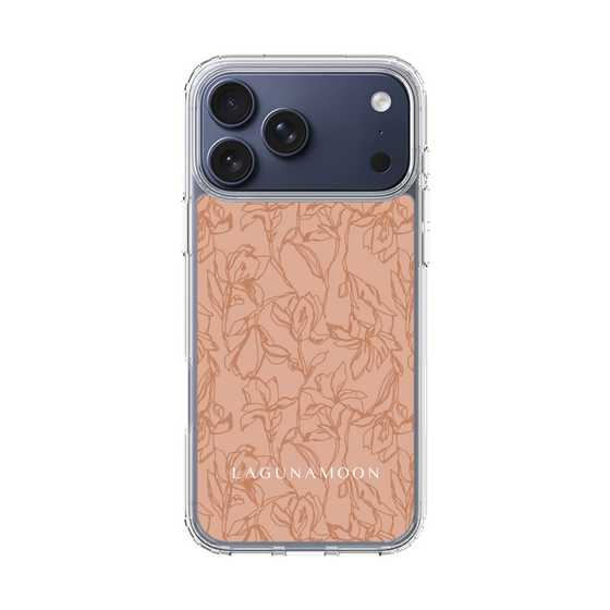 Slim Protection Case［ LAGUNAMOON - FlowerPattern - Orange ］