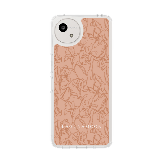 Slim Protection Case［ LAGUNAMOON - FlowerPattern - Orange ］