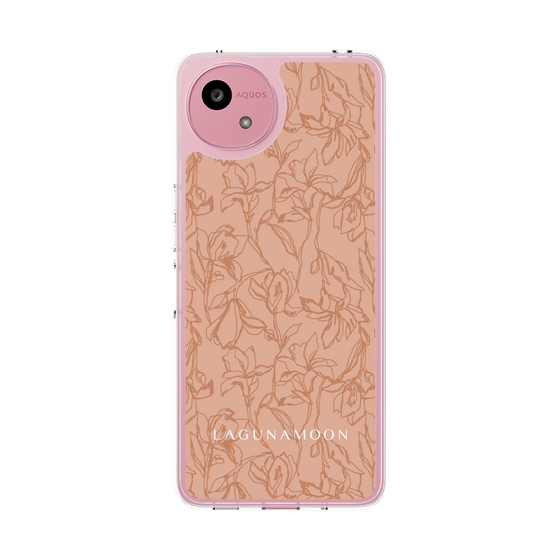 Slim Protection Case［ LAGUNAMOON - FlowerPattern - Orange ］