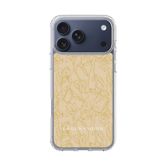 Slim Protection Case［ LAGUNAMOON - FlowerPattern - Yellow ］