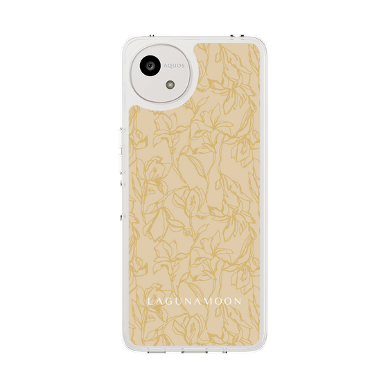 Slim Protection Case［ LAGUNAMOON - FlowerPattern - Yellow ］