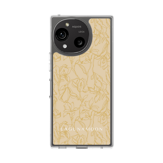 Slim Protection Case［ LAGUNAMOON - FlowerPattern - Yellow ］