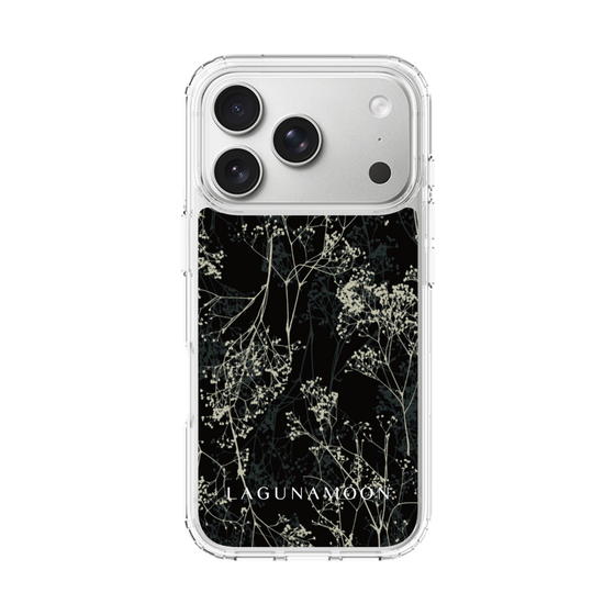 Slim Protection Case［ LAGUNAMOON - Botanical - Black ］