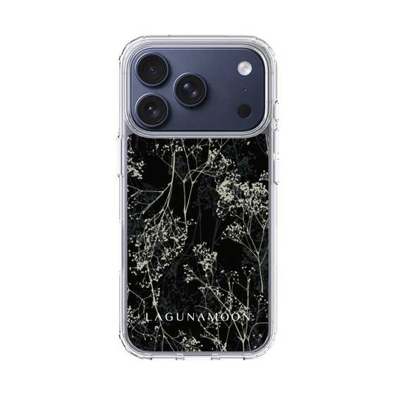 Slim Protection Case［ LAGUNAMOON - Botanical - Black ］