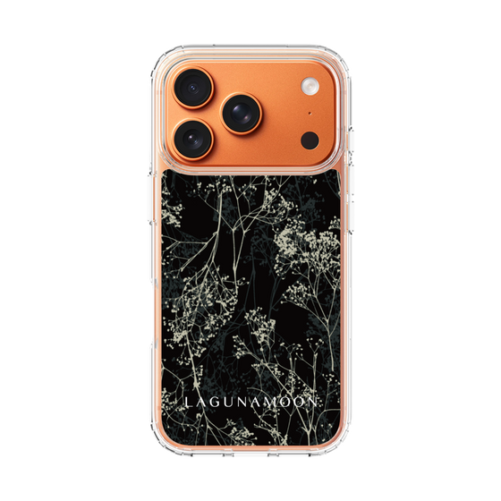 Slim Protection Case［ LAGUNAMOON - Botanical - Black ］