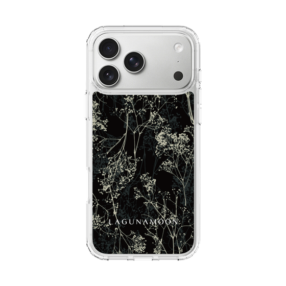 Slim Protection Case［ LAGUNAMOON - Botanical - Black ］