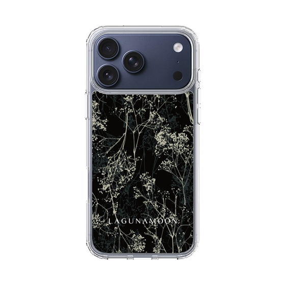 Slim Protection Case［ LAGUNAMOON - Botanical - Black ］