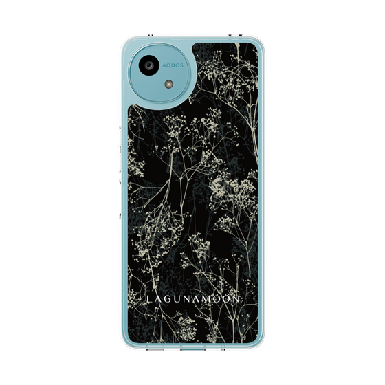 Slim Protection Case［ LAGUNAMOON - Botanical - Black ］