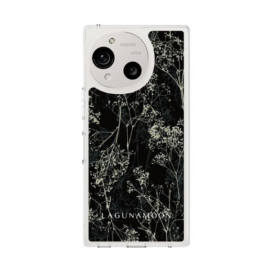 Slim Protection Case［ LAGUNAMOON - Botanical - Black ］