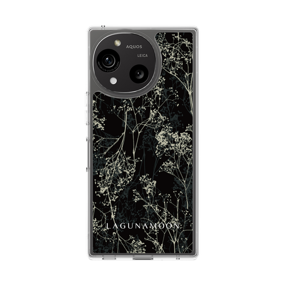 Slim Protection Case［ LAGUNAMOON - Botanical - Black ］