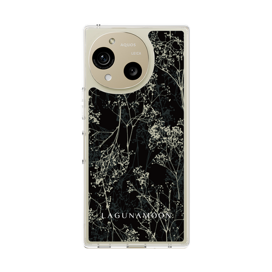 Slim Protection Case［ LAGUNAMOON - Botanical - Black ］