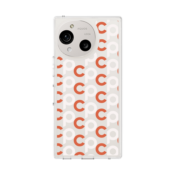 Slim Protection Case［ Original - CASEPLAY Initial All-over Pattern - Orange ］