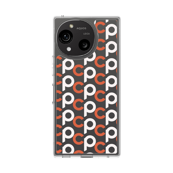 Slim Protection Case［ Original - CASEPLAY Initial All-over Pattern - Orange ］