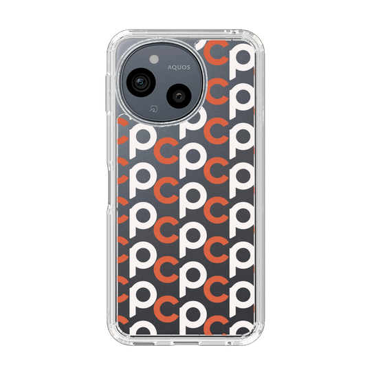 Slim Protection Case［ Original - CASEPLAY Initial All-over Pattern - Orange ］