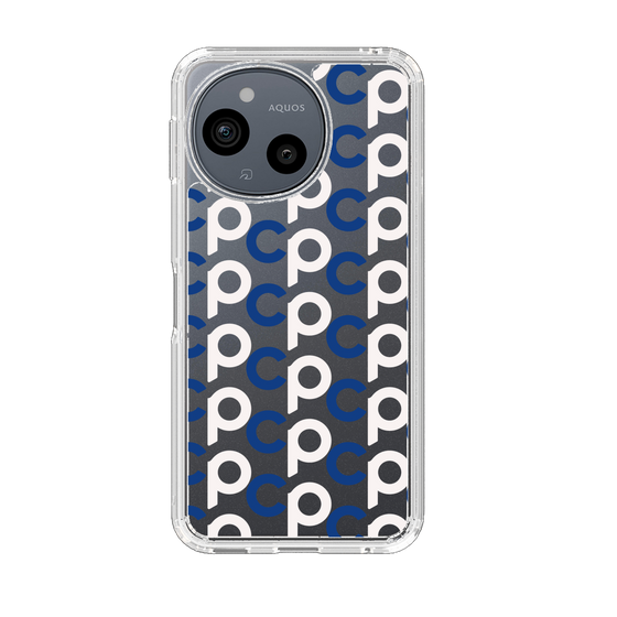 Slim Protection Case［ Original - CASEPLAY Initial All-over Pattern - Navy ］