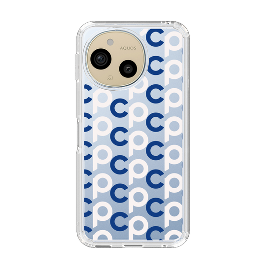 Slim Protection Case［ Original - CASEPLAY Initial All-over Pattern - Navy ］
