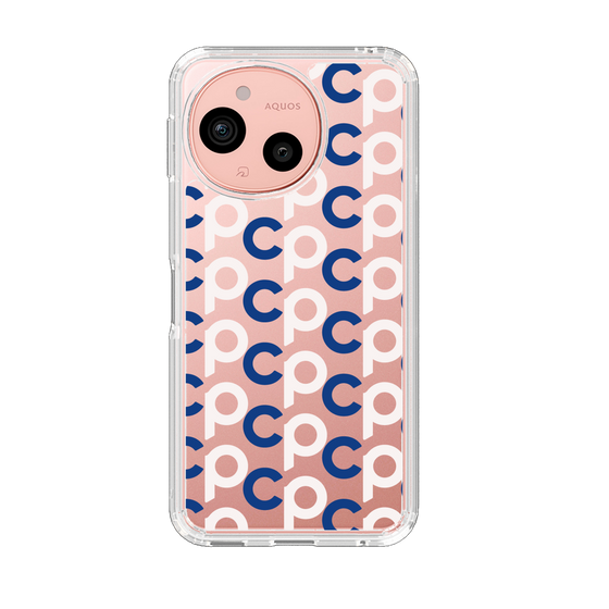 Slim Protection Case［ Original - CASEPLAY Initial All-over Pattern - Navy ］