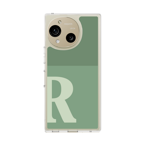 Slim Protection Case［ Original - initial two tone - R green ］