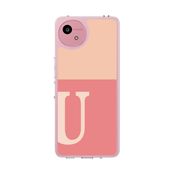 Slim Protection Case［ Original - initial two tone - U pink ］