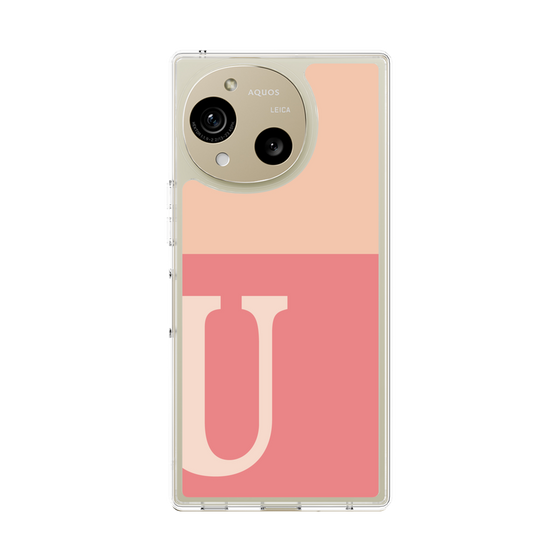 Slim Protection Case［ Original - initial two tone - U pink ］
