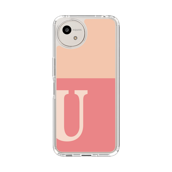 Slim Protection Case［ Original - initial two tone - U pink ］