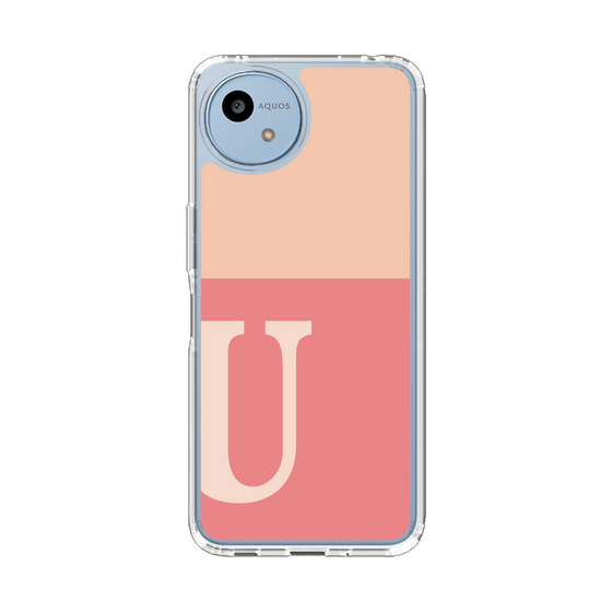 Slim Protection Case［ Original - initial two tone - U pink ］