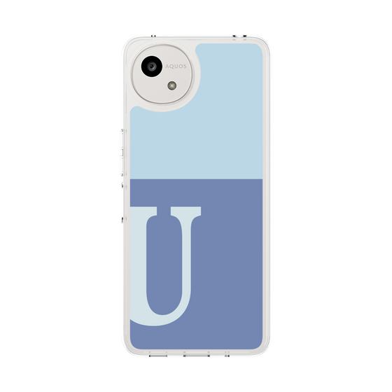 Slim Protection Case［ Original - initial two tone - U blue ］