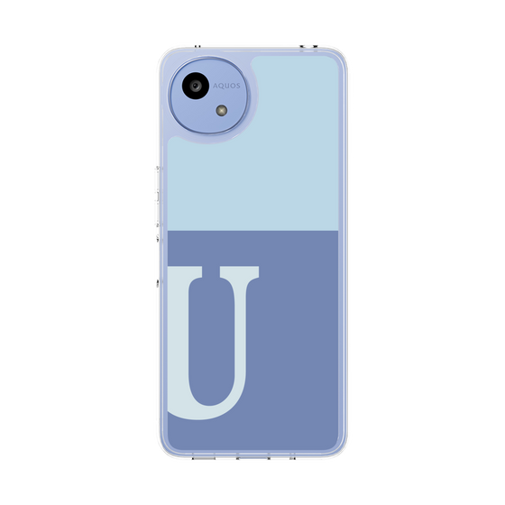 Slim Protection Case［ Original - initial two tone - U blue ］