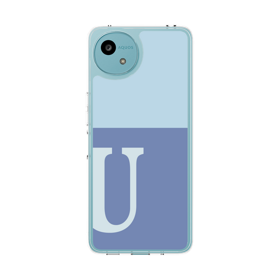 Slim Protection Case［ Original - initial two tone - U blue ］