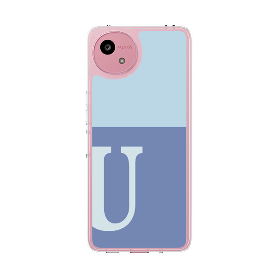 Slim Protection Case［ Original - initial two tone - U blue ］