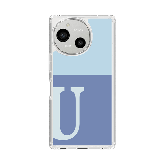 Slim Protection Case［ Original - initial two tone - U blue ］