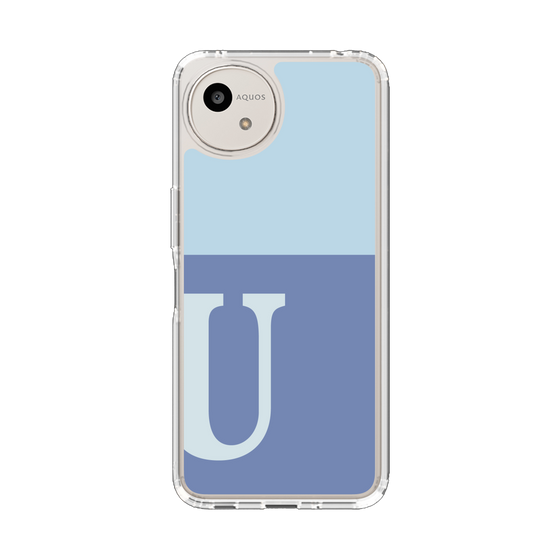 Slim Protection Case［ Original - initial two tone - U blue ］